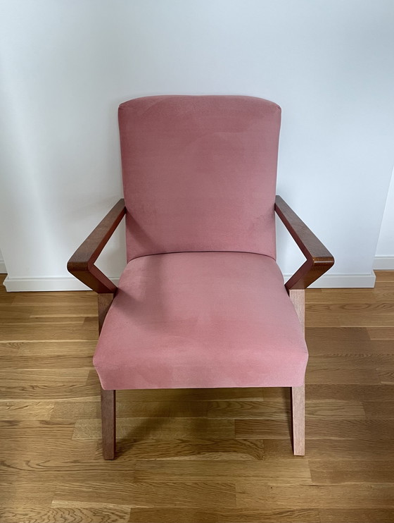 Image 1 of Fauteuil rétro Basic Berlin rose