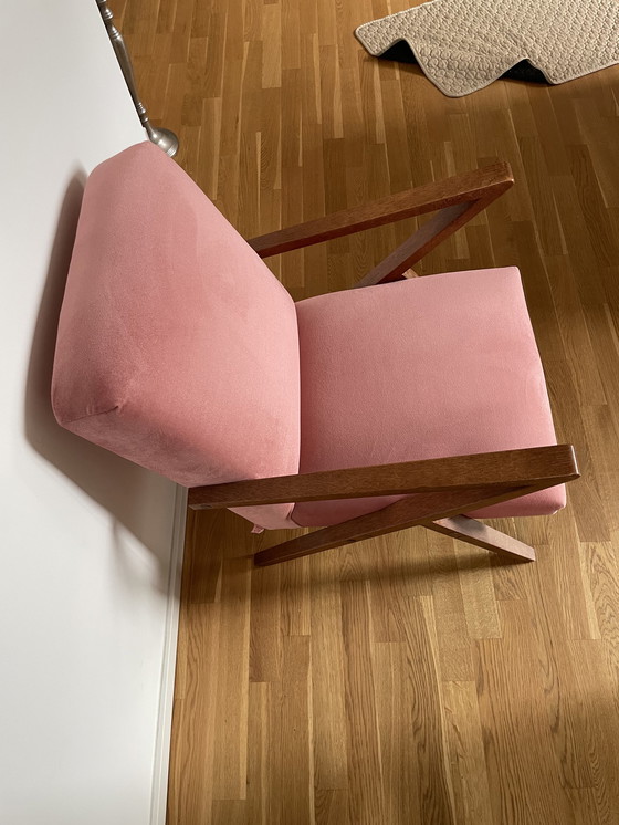 Image 1 of Fauteuil rétro Basic Berlin rose