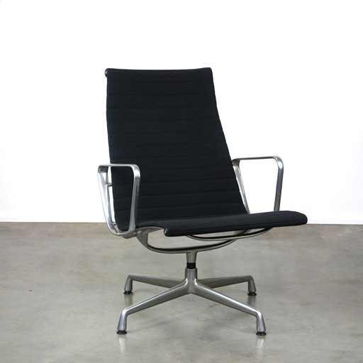 Design Vitra Swivel Armchair Model Ea 116 In Black Fabric