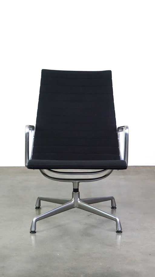 Design Vitra Swivel Armchair Model Ea 116 In Black Fabric