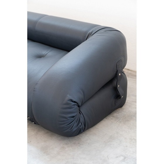 Image 1 of Vintage Anfibio sofa bed in cowhide and iron by Alessandro Becchi for Giovannetti Collezioni, 1970