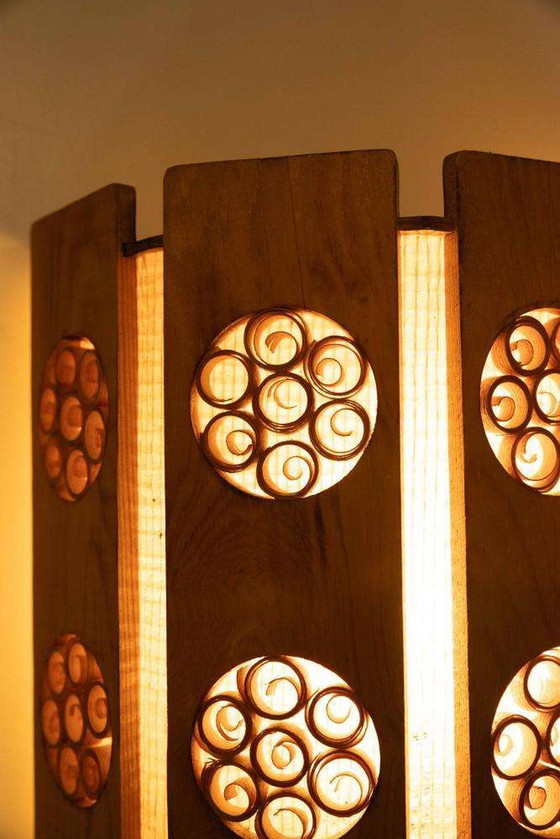 Image 1 of Vintage pine wall lamp 1960s Sweden Scandinavian wall scone