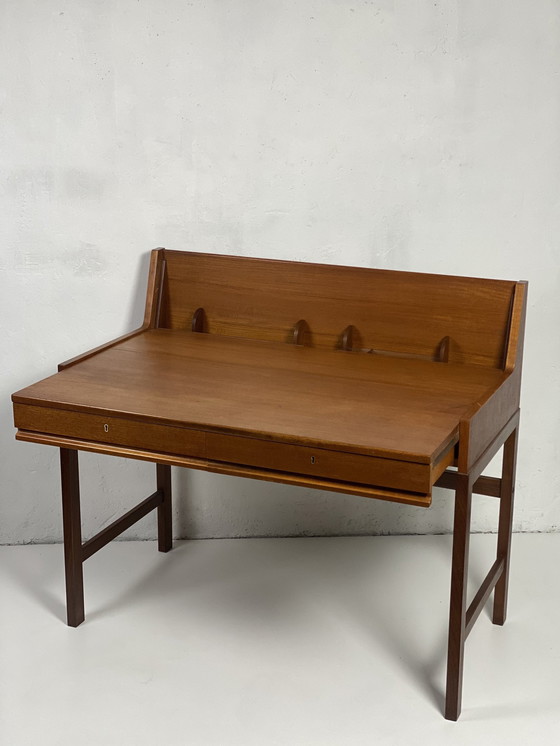 Image 1 of Scandinavian Teak Extensible System Desk, 1960.