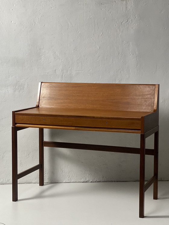 Image 1 of Scandinavian Teak Extensible System Desk, 1960.