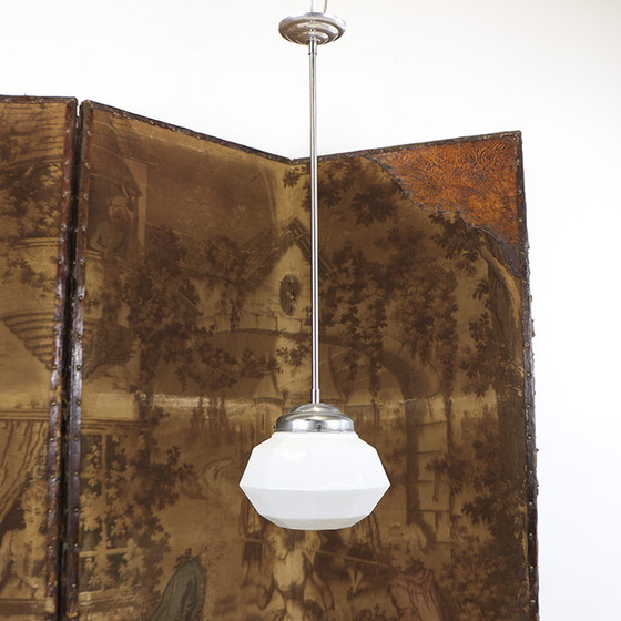 Image 1 of Art Deco Opaline Pendant Lamp