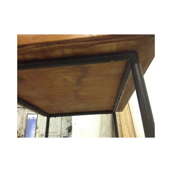 Image 1 of Vintage modernist serving table in white lacquered wood, 1940