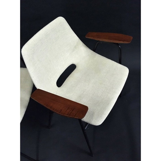 Image 1 of Coppia di poltrone da ponte vintage modello Tonneau di Pierre Guariche - Edizione Steiner - 1954