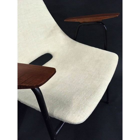 Image 1 of Coppia di poltrone da ponte vintage modello Tonneau di Pierre Guariche - Edizione Steiner - 1954