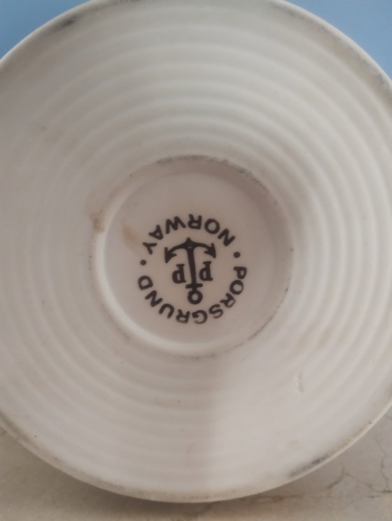 Image 1 of Porsgrund Teapot And 6 Deep Plates