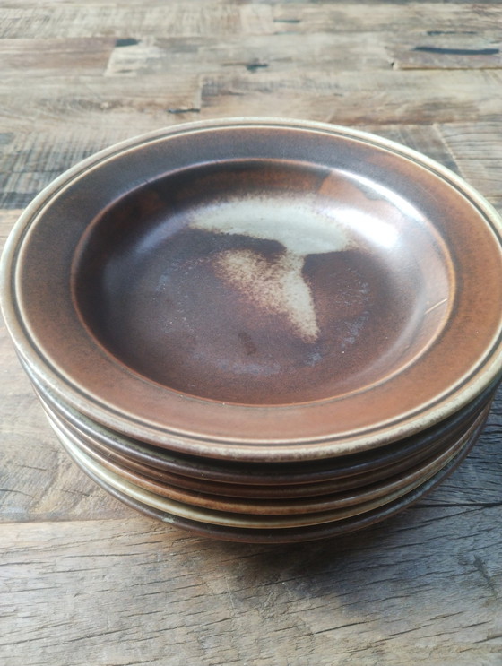 Image 1 of Porsgrund Teapot And 6 Deep Plates