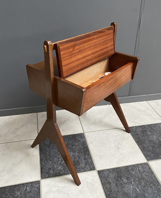 Image 1 of sewing box sidetable 1960s