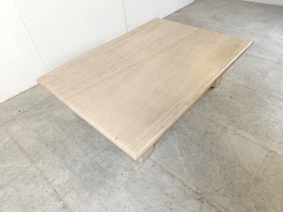 Image 1 of Vintage travertine coffee table