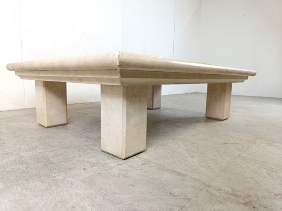 Image 1 of Vintage travertine coffee table