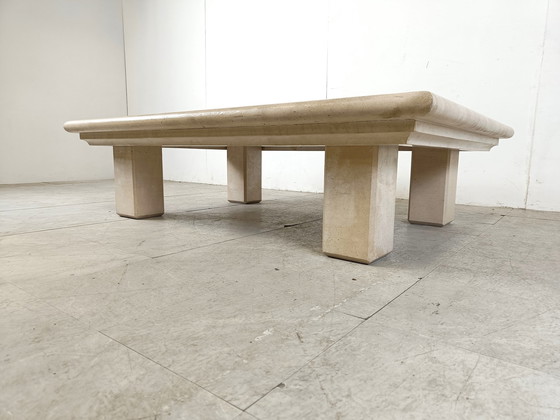 Image 1 of Vintage travertine coffee table