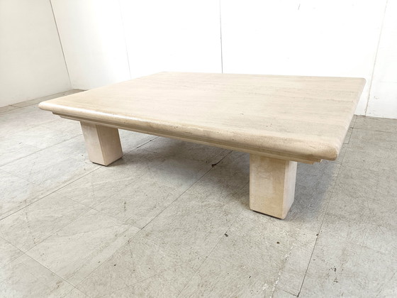 Image 1 of Vintage travertine coffee table