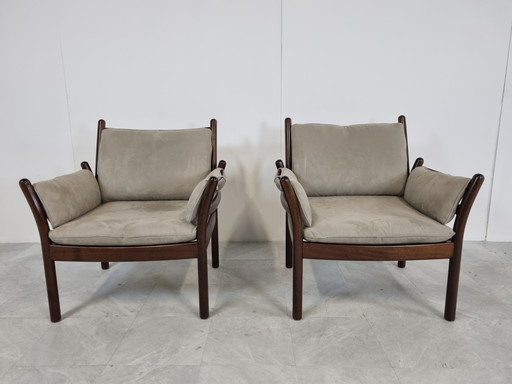 Pair of Illum Wickelso Genius Armchairs, 1960s