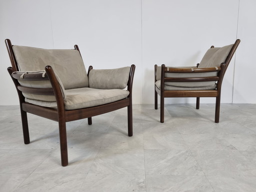 Pair of Illum Wickelso Genius Armchairs, 1960s