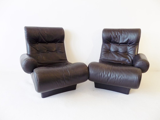 Image 1 of Otto Zapf sofalette leather lounge chair 2 seater