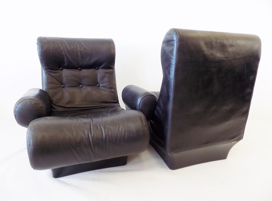 Image 1 of Otto Zapf sofalette leather lounge chair 2 seater