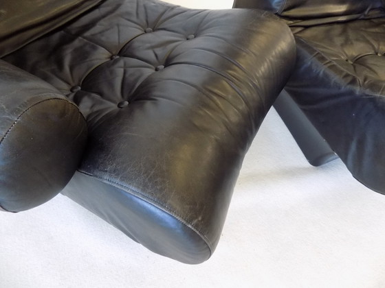 Image 1 of Otto Zapf sofalette leather lounge chair 2 seater