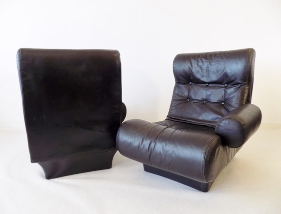 Image 1 of Otto Zapf sofalette leather lounge chair 2 seater