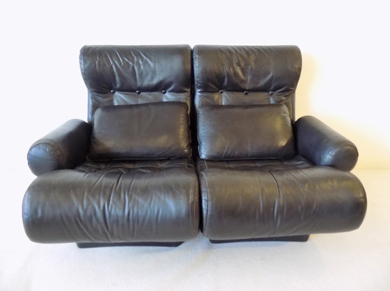 Image 1 of Otto Zapf sofalette leather lounge chair 2 seater