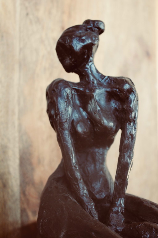 Engel, brons – beeldhouwkunst, Bronze, Figuratief (photo 2 of 5)