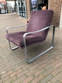Rolf benz 568 purple fabric armchair