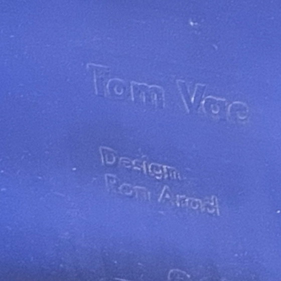 Image 1 of Ron Arad - Vitra - Chaise de salle à manger sur base chromée - modèle Tom Vac - Assise bleue - Première édition de 1999 !