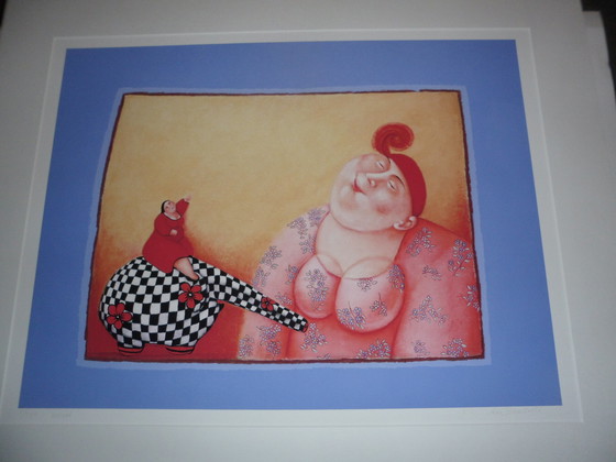 Image 1 of Ada Breedveld, Giclee, Woman with elephant