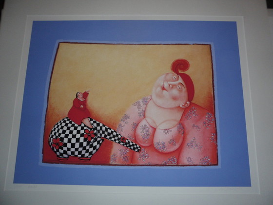 Image 1 of Ada Breedveld, Giclee, Woman with elephant