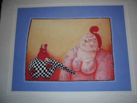 Image 1 of Ada Breedveld, Giclee, Woman with elephant