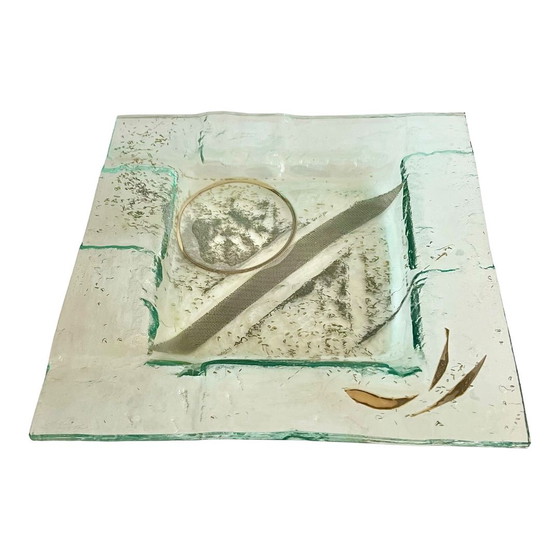 Image 1 of Ciotola di vetro vintage fatta a mano