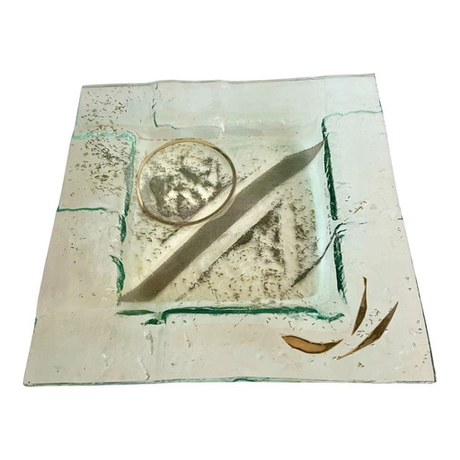 Bol en verre vintage fait à la main