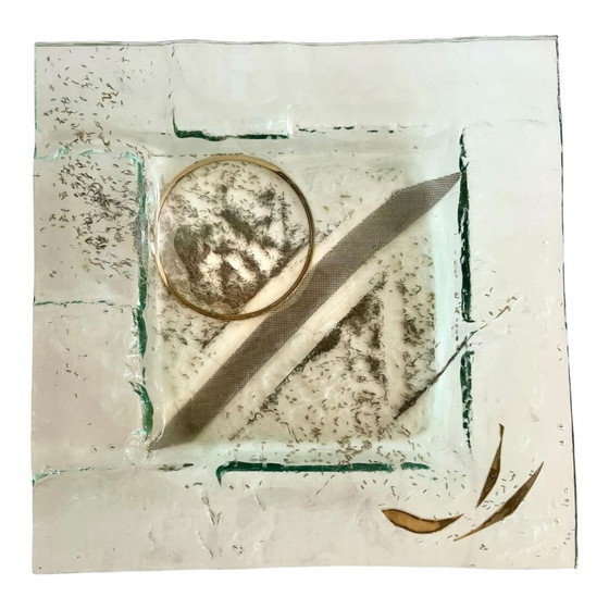 Image 1 of Ciotola di vetro vintage fatta a mano