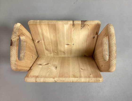 Image 1 of Porte-revues vintage en bois de pin 1970