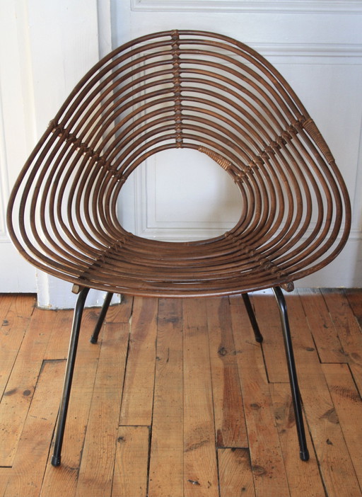 Rohé Noordwoolde rattan & bamboo armchair/chair