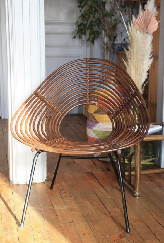 Image 1 of Rohé Noordwoolde rattan & bamboo armchair/chair