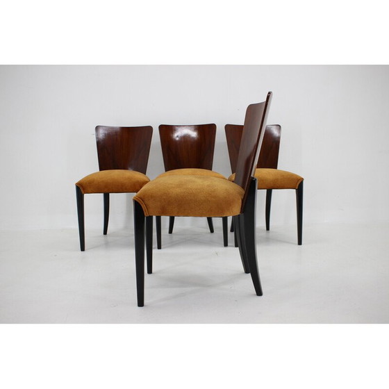 Image 1 of Set of 4 vintage dining chairs H-214 by Jindrich Halabala for Up Závody, 1950s