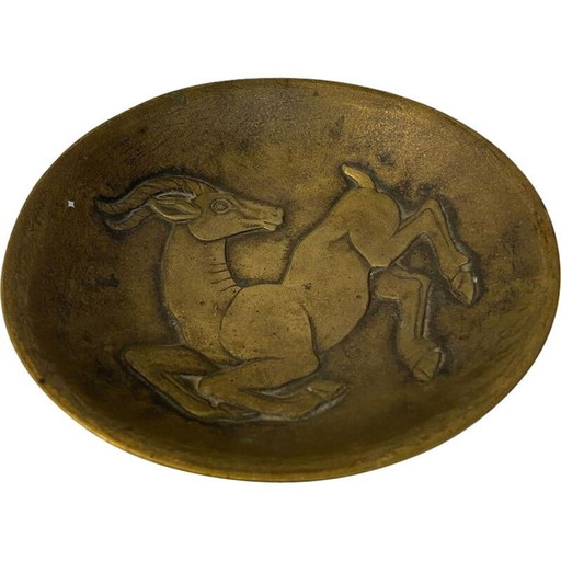 Vintage bronze cup Antelope by Riccardo Scarpa, 1978