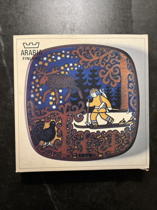 Arabia Finland Annual Plate / Annual Plate 1978 In Original Box. Design: Raija Uosikkinen