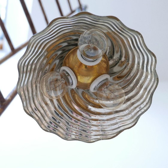 Image 1 of Vintage X Ray Gold Mercury Shade Pendant Light