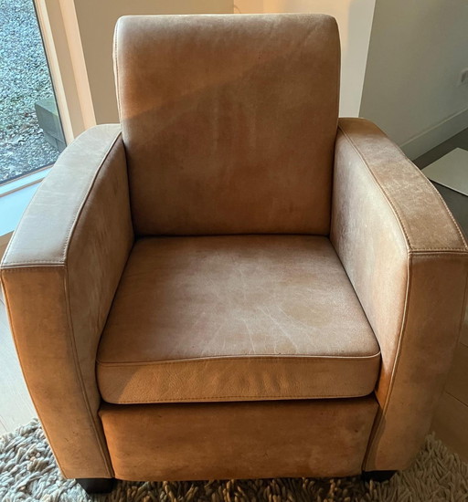 Brown Leather Armchair