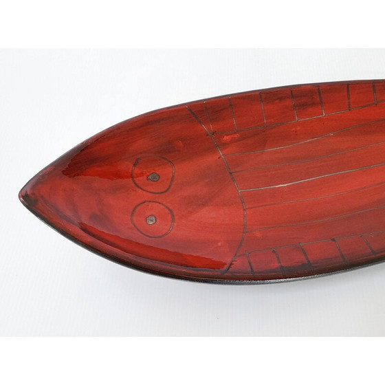 Image 1 of Vintage red dish, 1950