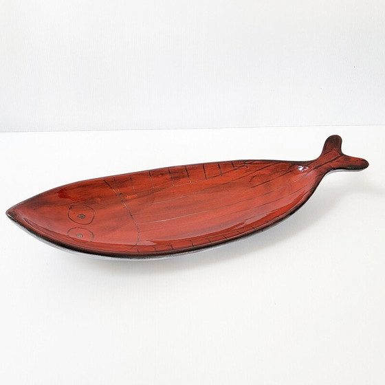 Image 1 of Vintage red dish, 1950