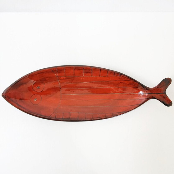 Image 1 of Vintage red dish, 1950
