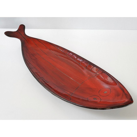 Image 1 of Vintage red dish, 1950