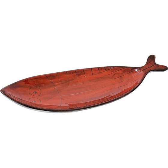 Image 1 of Vintage red dish, 1950