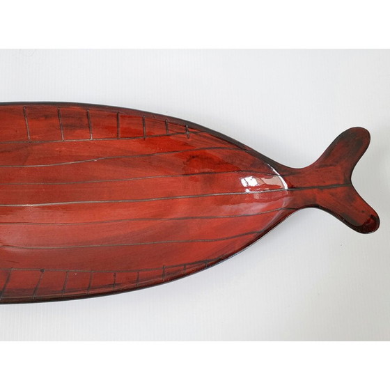 Image 1 of Vintage red dish, 1950