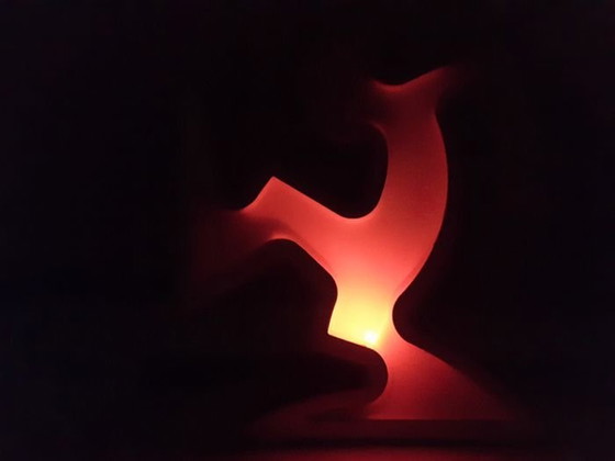 Image 1 of Keith Haring La Linea Lamp Osvaldo Cavandoli Black